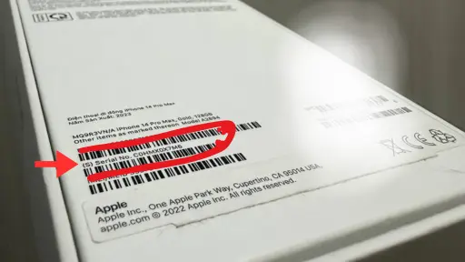 finding iphone serial number on the box