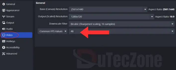 video settings for obs